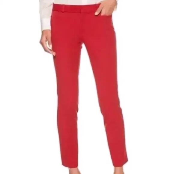 Banana Republic Red Sloan Fit Pants Size 6 - Picture 1 of 8